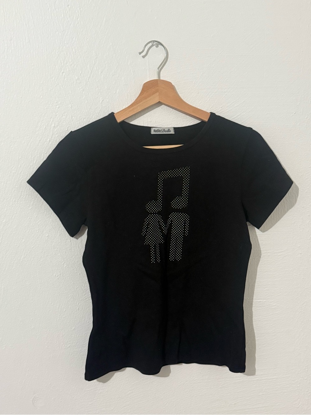 Radio Dolls Black Polka Dot Music Note Tee